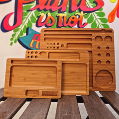 BUDDIES WOODEN ROLLING TRAY