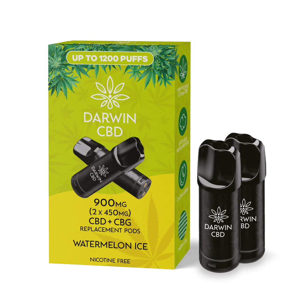 DARWIN REPLACEMENT PODS – 900MG (TWIN PACK)