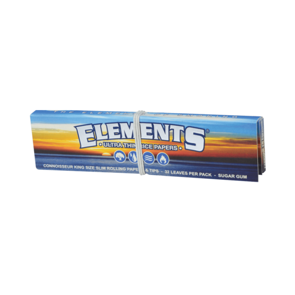 ELEMENTS CONNOISSEUR KING SIZE ROLLING PAPERS & TIPS