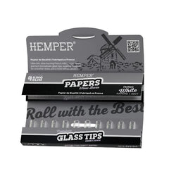 HEMPER FRENCH WHITE PAPER + 6MM GLASS TIPS