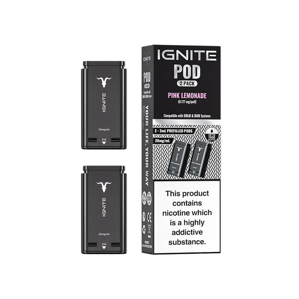 IGNITE P8 SOLO/P15 DUO 2 PACK PODS / 20MG RANGE