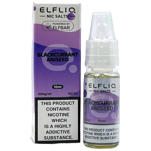 ELFBAR ELFLIQ NIC SALTS 10ML BLACKCURRANT ANISEED