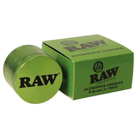 RAW EMERALD GREEN 4 PART ALUMINIUM 56MM HERB GRINDER