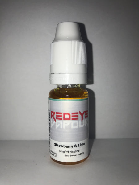 STRAWBERRY & LIME 50/50 E-LIQUID 10ML BY REDEYE VAPOUR