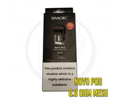 SMOK NOVO 2 REPLACEMENT PODS PACK OF 3 0.8 OHM MESH