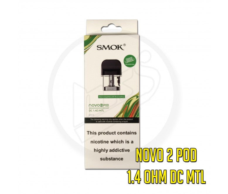 SMOK NOVO 2 REPLACEMENT PODS 1.4 OHM DUAL COIL MTL PACK OF 3