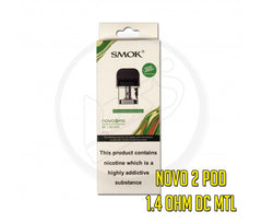 SMOK NOVO 2 REPLACEMENT PODS 1.4 OHM DUAL COIL MTL PACK OF 3